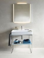 Vorschau: Duravit Dura Square Metallkonsole bodenstehend/Wandmontage zu Waschtisch 235380, chrom 00311110000