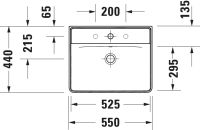 Vorschau: Duravit D-Neo Waschtisch rechteckig 55x44cm, mit Überlauf und WonderGliss, weiß 23665500001