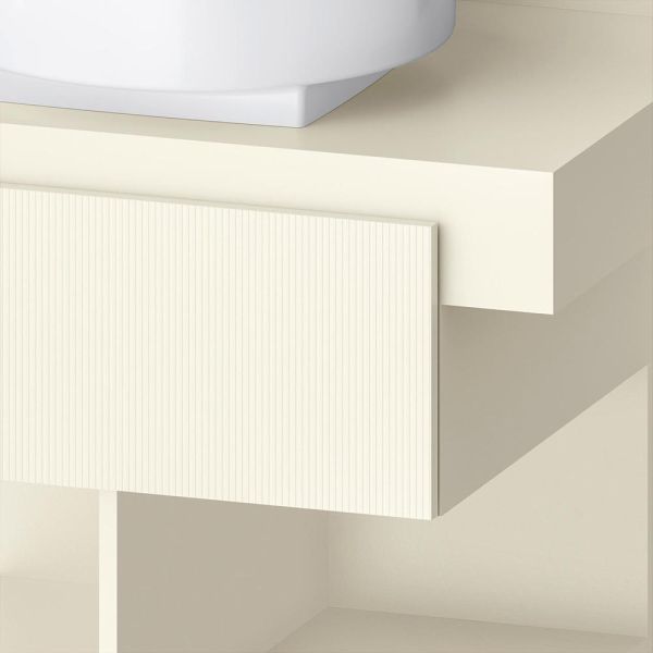 Duravit Balcoon Unterschrank 60x57x53,4cm für Aufsatzbecken, 1 Schublade, 2 offene Fächer