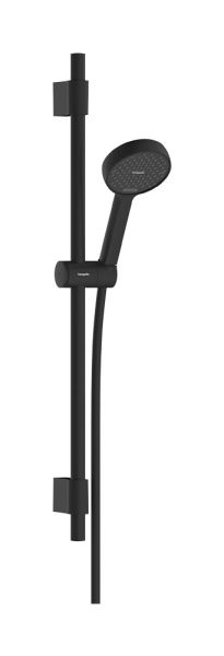 hansgrohe Activera Select S Duschset 95 2jet EcoSmart mit Duschstange Varia 72cm, schwarz matt