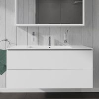 Vorschau: Duravit L-Cube Waschtischunterschrank 122x48cm 2 Schubladen für ME by Starck 233612, 236112 weiß matt LC624301818