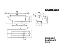 Vorschau: Kaldewei Puro Next Rechteck-Badewanne 180x80cm Mod.1428