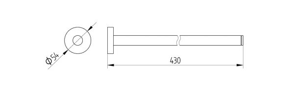 Avenarius Serie 200 Handtuchhalter einarmig 43cm