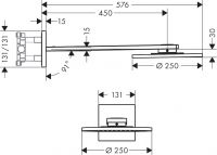 Vorschau: Axor ShowerSolutions Kopfbrause 250 2jet mit Brausearm