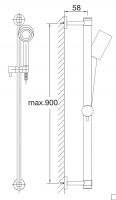 Vorschau: Steinberg Brausegarnitur mit Metallbrauseschlauch 180cm, Handbrause 3-fach verstellbar, chrom