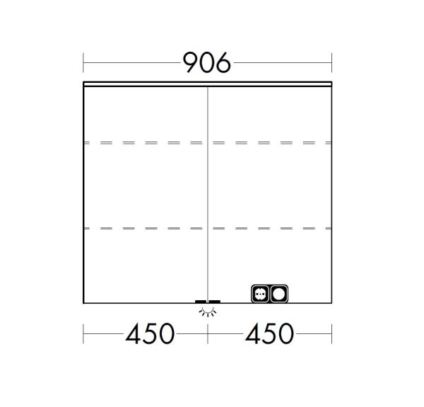 Burgbad Sinea 3.0 LED-Spiegelschrank 90x80cm