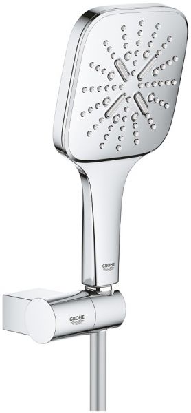 Grohe Rainshower SmartActive Cube 130 Wandhalterset, 3 Strahlarten
