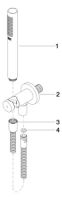 Vorschau: Dornbracht Schlauchbrausegarnitur mit integriertem Brausehalter, Zeichnung