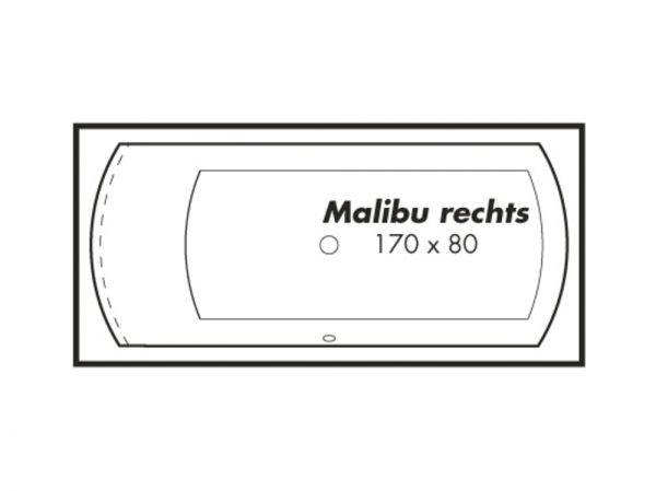 Polypex MALIBU rechts Rechteck-Badewanne 170x80cm