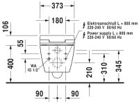 Vorschau: Duravit Dusch-WC Set SensoWash Slim mit ME by Starck Wand-WC, weiß