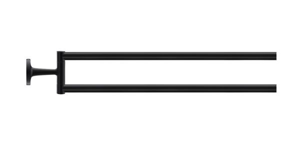 Duravit Starck T Handtuchhalter 2-armig, schwenkbar, 46,5cm schwarz matt 0099414600