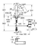 Vorschau: Grohe Allure Brilliant Einhand-Waschtischbatterie L-Size mit Ablaufgarnitur
