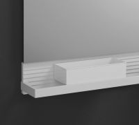 Vorschau: Burgbad Fiumo LED-Spiegel 140cm mit Ablage, Reling in weiß