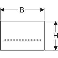 Vorschau: Geberit Sigma80 WC-Steuerung mit elektronischer Spülauslösung, Netzbetrieb, 2-Mengen-Spülung