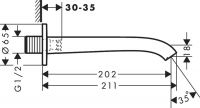 Vorschau: Hansgrohe Vivenis Wanneneinlauf, mattweiß 75410700