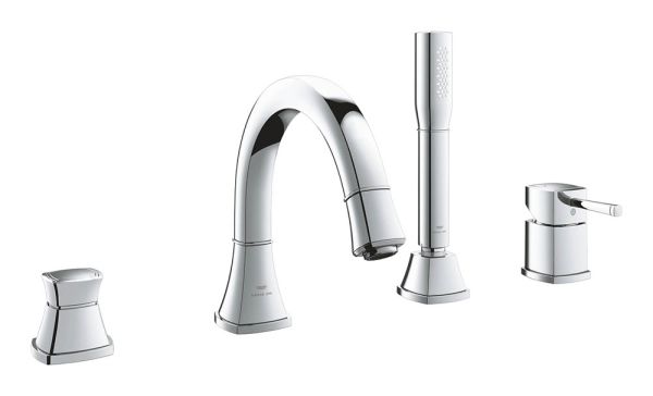 Grohe Grandera 4-Loch-Einhand-Wannenkombination mit Stick Handbrause, chrom 29418000 