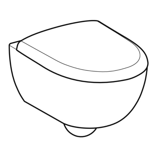 Geberit Renova Compact Set Wand-WC, verkürzte Ausladung, mit WC-Sitz, weiß