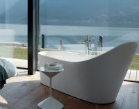 Laufen Palomba freistehende Badewanne mit Whirlsystem, 180x90cm, weiß