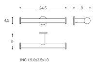 Vorschau: Cosmic Architect Doppelter Rollenhalter ohne Deckel, chrom