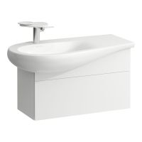 Vorschau: Laufen IL BAGNO ALESSI ONE Waschtischunterbau 900, 1 Schublade, Siphonausschnitt links, weiß, H4304010972601