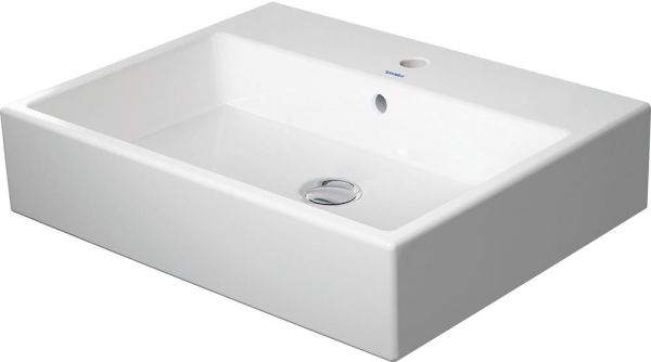 Duravit Vero Air Waschtisch 60x47cm, mit 1 Hahnloch, mit Überlauf, WonderGliss, geschliffen, weiß 23506000271