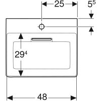 Vorschau: Geberit ONE Aufsatzwaschtisch rechteckig 50x48cm