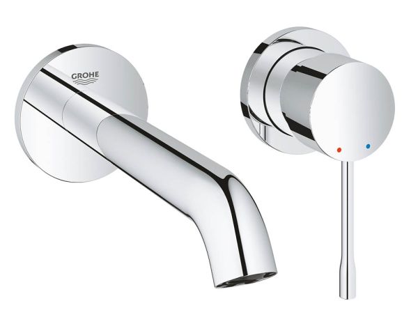 Grohe Essence 2-Loch-Waschtischbatterie, Ausladung 183mm, wassersparend, chrom 29192001