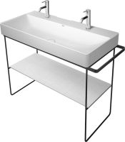 Vorschau: Duravit DuraSquare Metallkonsole bodenstehend/Wandmontage zu Waschtisch 235310, schwarz matt 0031034600