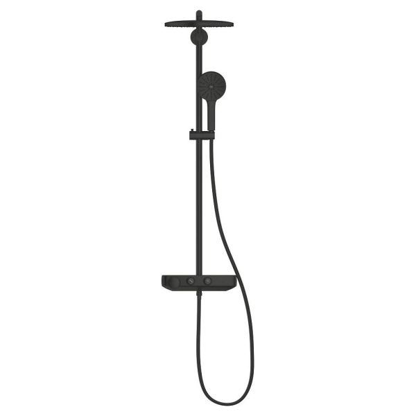 Grohe Vitalio Joy+ SmartControl System 280 Mono Duschsystem mit Thermostat, Aufputz, schwarz matt