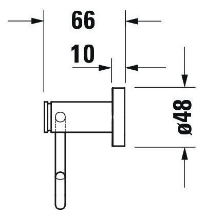Duravit D-Code Papierrollenhalter wandhängend, chrom 0099261000