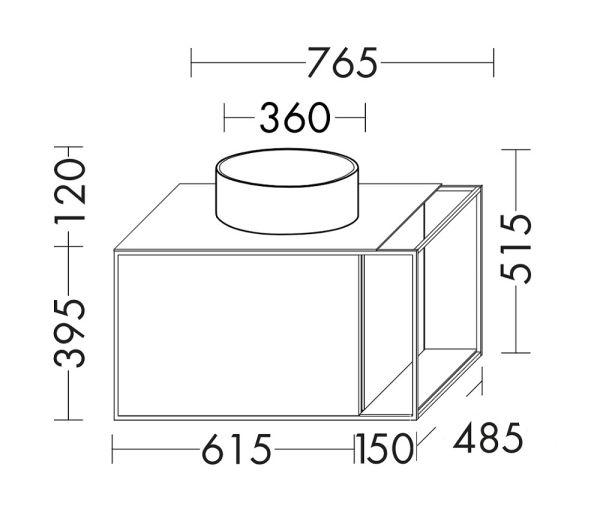 Burgbad Junit Badmöbel-Set 76,5cm, Leuchtspiegel, Aufsatzwaschtisch rund und WT-Unterschrank