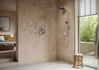 Vorschau: Hansgrohe XtraStoris Rock Wandnische mit befliesbarer Tür 300/300/100, edelstahl gebürstet