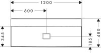 Vorschau: hansgrohe Xevolos E Aufsatzwaschtisch geschliffen 120x48cm