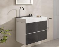 Vorschau: hansgrohe Avalegra AquaUnit Waschbecken 78x48cm mit Ablage, Armatur in brushed black chrome