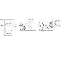 Vorschau: Villeroy&Boch Architectura Wand-WC rechteckig, spülrandlos, WC-Sitz SoftClose, Combi-Pack, weiß, 5685HR01