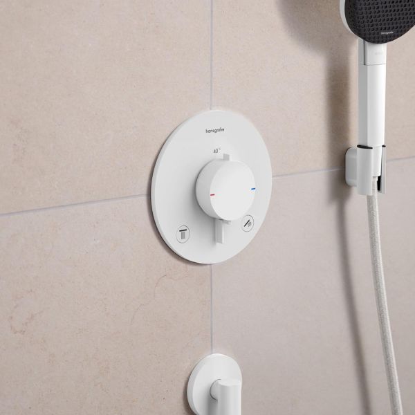 hansgrohe Ecostat Comfort S Thermostat Unterputz für 2 Funktionen weiß matt 33715700 