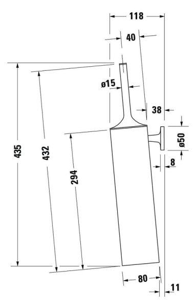 Duravit Starck T Toilettenbürstengarnitur, wandhängend, schwarz matt 0099464600