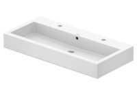 Vorschau: Duravit Vero Waschtisch 100x47cm, 2 Hahnlöcher, mit Überlauf, geschliffen, weiß 0454100026