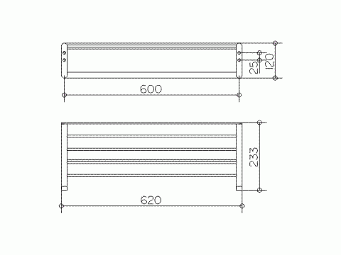 Keuco Elegance Handtuchablage 620mm, chrom