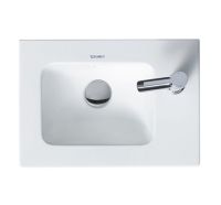 Vorschau: Duravit ME by Starck Handwaschbecken 43x30cm mit Hahnloch, mit Überlauf, WonderGliss, weiß seidenmatt