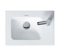 Duravit ME by Starck Handwaschbecken rechteckig 43x30cm, mit Hahnloch, mit Überlauf, weiß seidenmatt