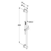 Vorschau: Kludi Nova Fonte Classic Brausegarnitur 90cm mit Stabhandbrause 1jet, chrom -25
