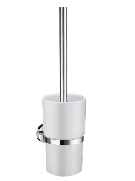 Smedbo Home WC-Bürste mit Porzellanbehälter zur Wandmontage, chrom HK333P