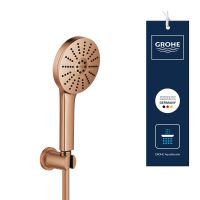 Vorschau: Grohe Vitalio Joy+ 120 Wandhalterset 3 Strahlarten, warm sunset gebürstet