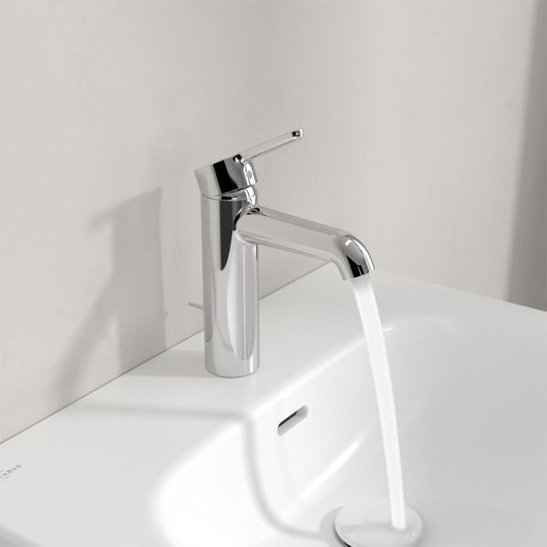 Villeroy&Boch Skyla Einhebel-Waschtischarmatur mit Zugstangen-Ablaufgarnitur, chrom TVW11600500061 