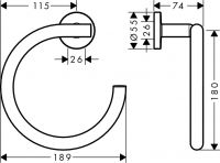 Vorschau: Hansgrohe Handtuchring Logis Universal, chrom