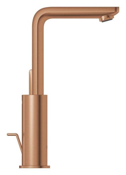 Grohe Lineare Badarmatur L-Size mit Zugstangen-Ablaufgarnitur, warm sunset gebürstet