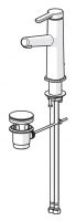 Vorschau: Hansa Hansadesigno Style Waschtisch-Einhand-Einlochbatterie 189mm, mit Ablaufgarnitur, chrom