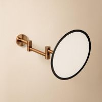 Cosmic Architect S+Essentials Wand-Kosmetikspiegel Ø 20cm, 5-fache Vergrößerung, kupfer gebürstet WJC235A0085054