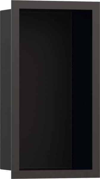 Hansgrohe XtraStoris Individual Wandnische mit Rahmen 300/150/100, schwarz matt/brushed black chrome